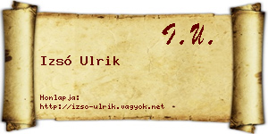 Izsó Ulrik névjegykártya
